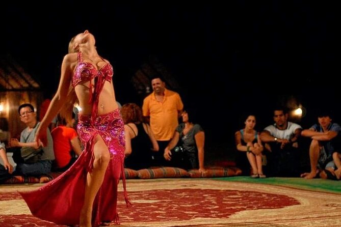 VIP Desert Safari Dubai - The Royal Vision Camp dinner setup
