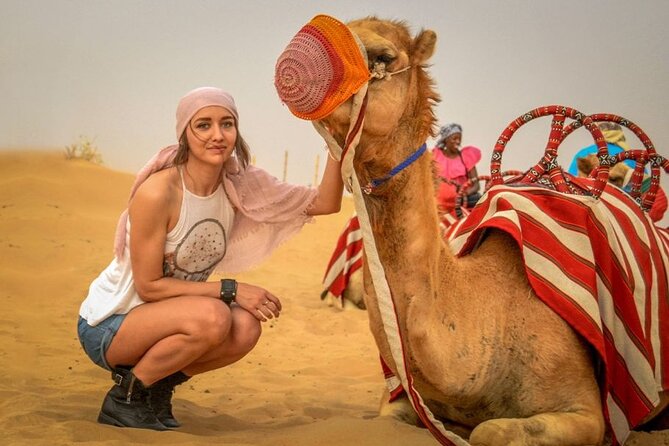 VIP Desert Safari Dubai with BBQ Dinner and Camel Riding - A short camel ride with a traditional feel