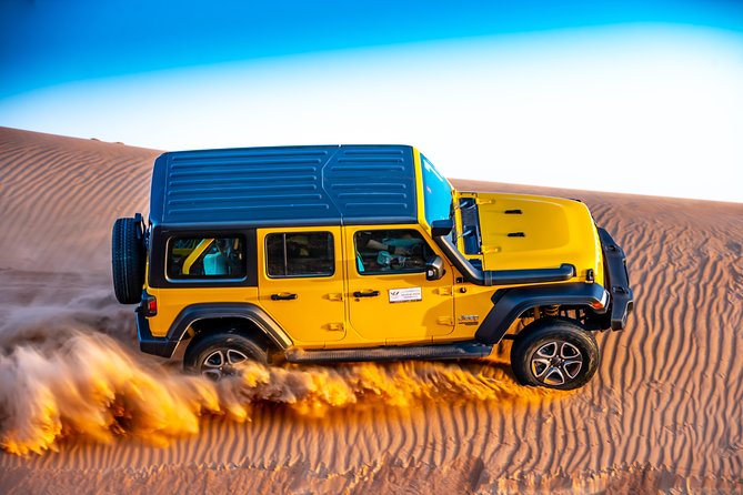 VIP Desert Safari Private & Front Area VIP Table Service - Dune bashing, photos, and sandboarding