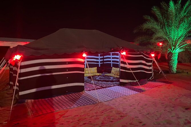 VIP Evening Desert Safari with Camel Ride & BBQ Dinner–Shared Car - Camel ride and Bedouin-inspired touches