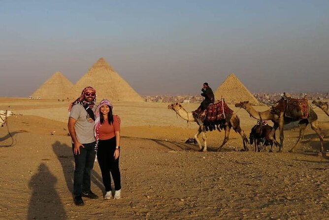 VIP Giza Pyramids,Sphinx, Camel ride, lunch & inside 3rd pyramid - Hotel pickup and the ride to Giza