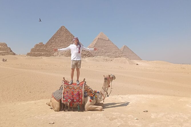 VIP Great Pyramid Tour From Inside & Sphinx & Camel Tour - Seeing all three pyramids from the Giza plateau