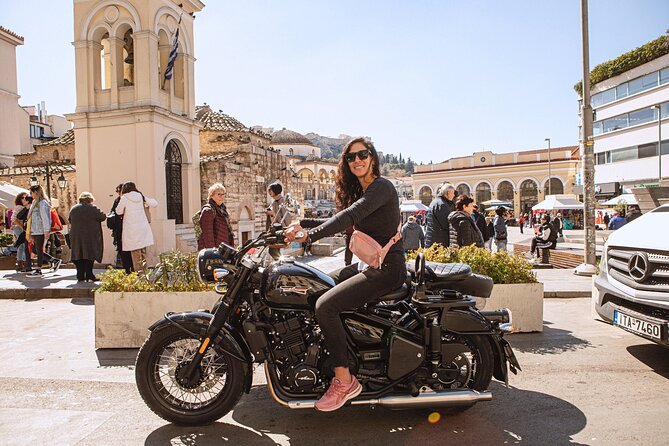 VIP Private Guided Tour of Athens Acropolis & Plaka in a Sidecar - Monastiraki: city energy and ancient sights