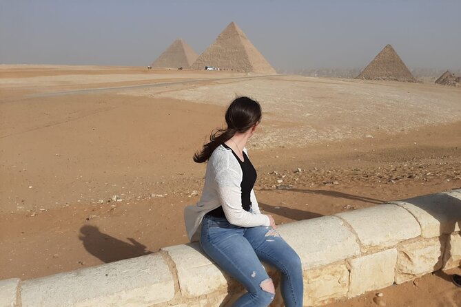VIP Private Tour Giza Pyramids,Inside Pyramid ,Camel Ride ,lunch - Khafre and the illusion of the tallest pyramid