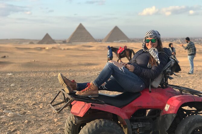 VIP Pyramids,Camel,Quad Bike(ATV) lunch,Tickets & dinner Cruise - Quad biking across the Giza desert