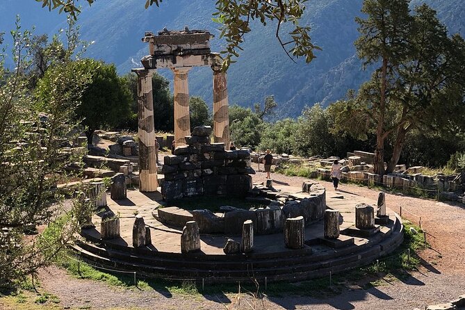 Visit Delphi & Meteora Monasteries Luxury Private Tour FromAthens - The Temple of Apollo and the Sacred Way
